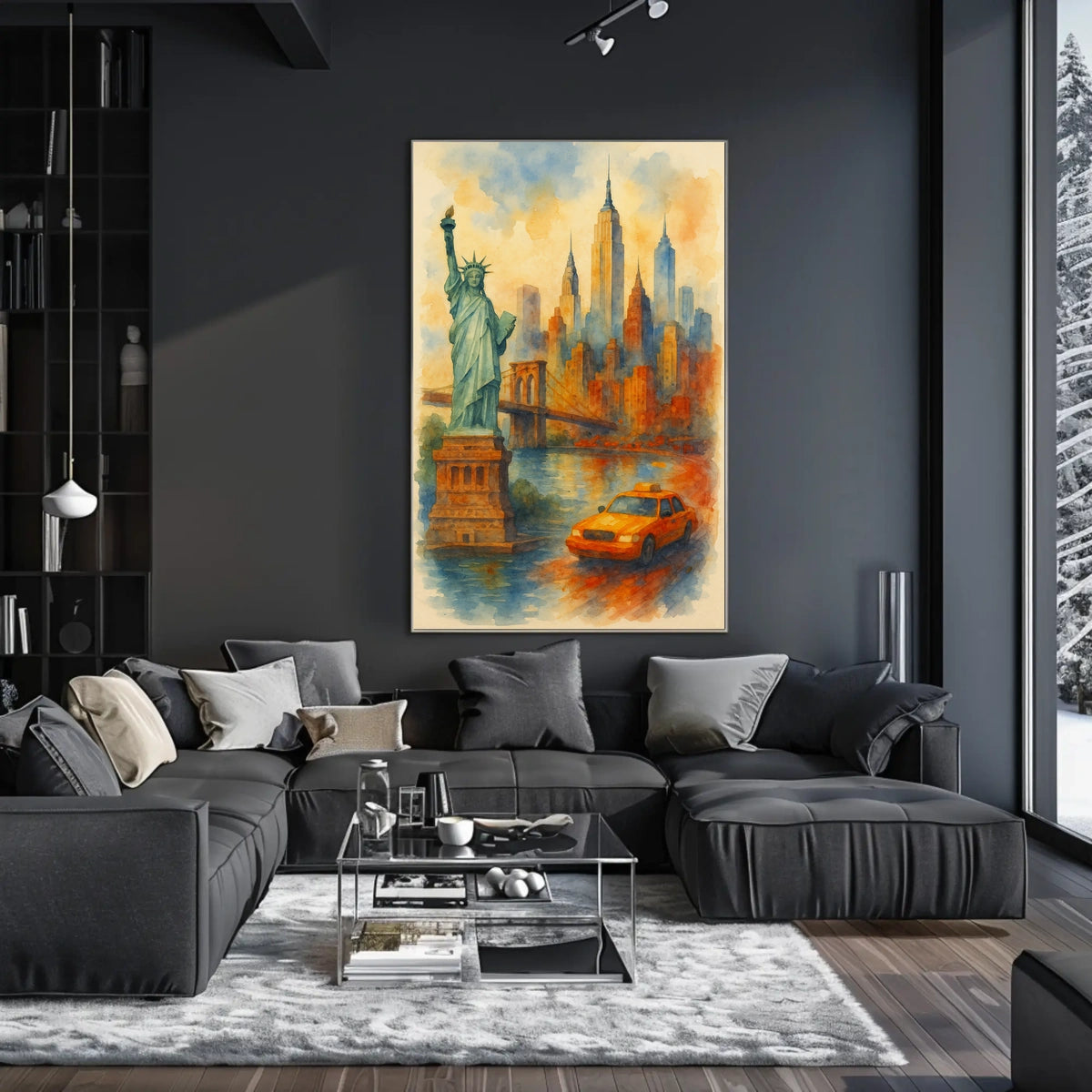 New York City Dreams Watercolor Poster