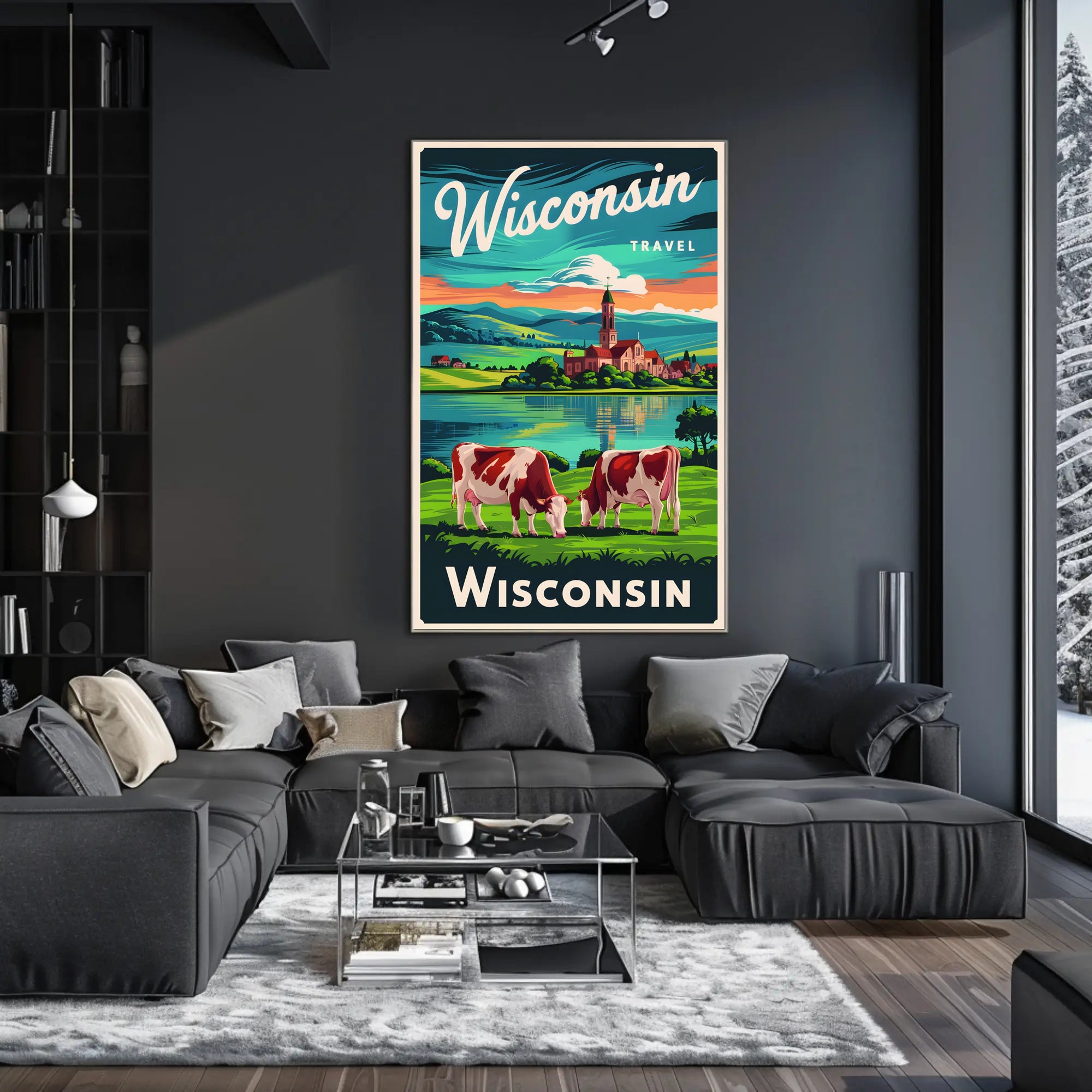 Scenic Wisconsin Travel Poster