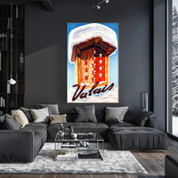 Valais Winter Chalet Art Print Cultural or Heritage Poster PosterGoat