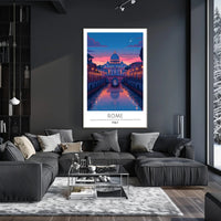 St. Peter's Basilica Evening Glow Travel Poster