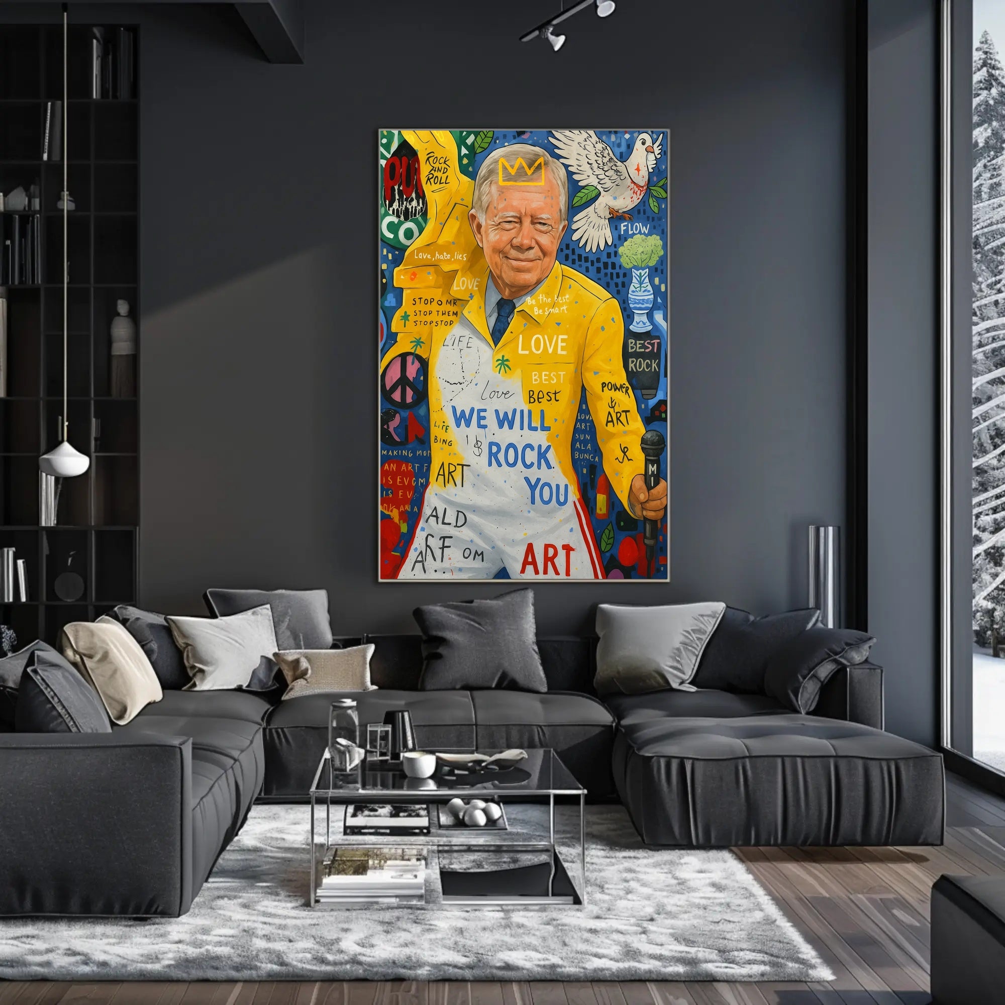 Vibrant Peaceful Musical Expression Poster - Abstract, Artistic, or Pop Culture Poster