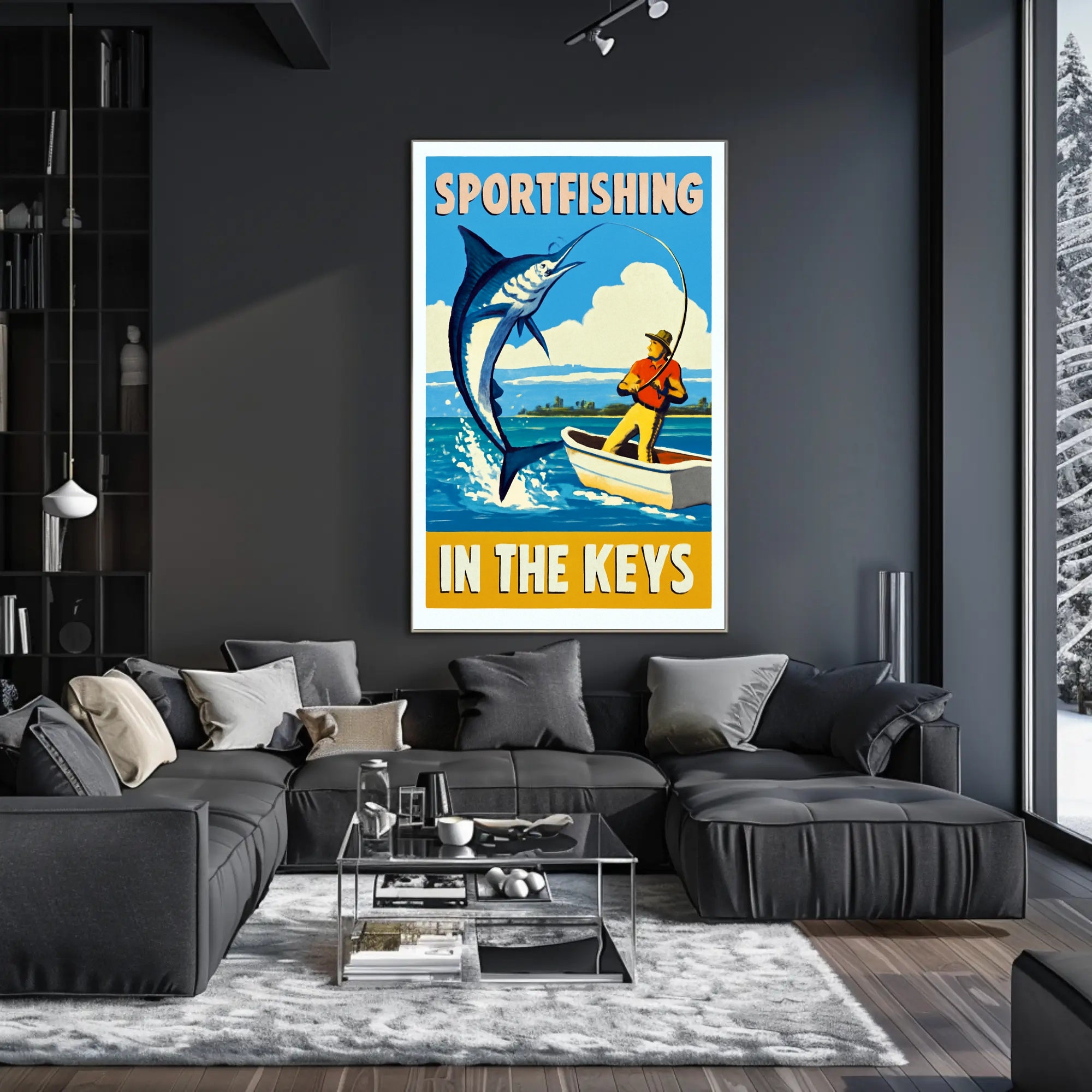 Sportfishing in the Keys Poster PosterGoat