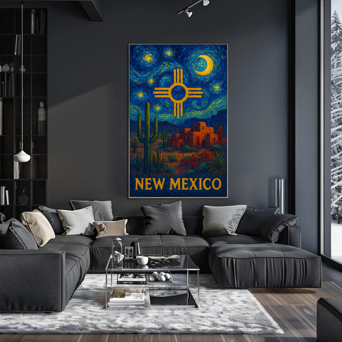 New Mexico Starry Night Heritage Poster