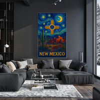 New Mexico Starry Night Heritage Poster