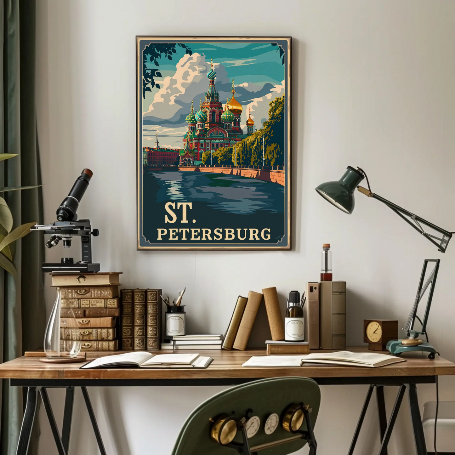 St. Petersburg Vintage Poster - Russian Architecture
