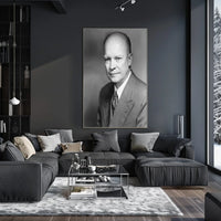 Formal Black and White Portrait – Dwight D. Eisenhower Poster