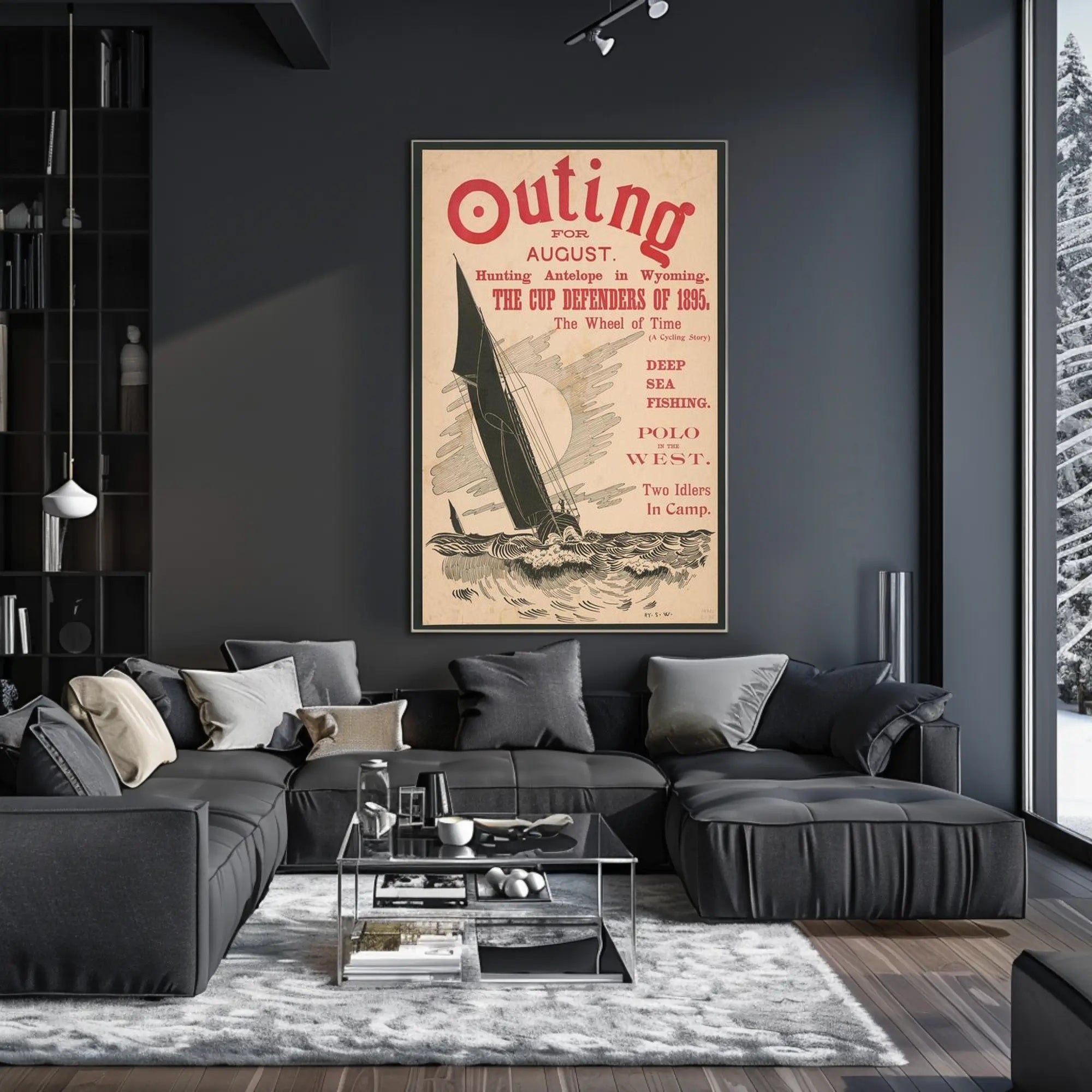 Outing Magazine August Issue Poster PosterGoat