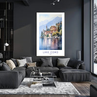 Lake Como Serene Escape Travel Poster PosterGoat