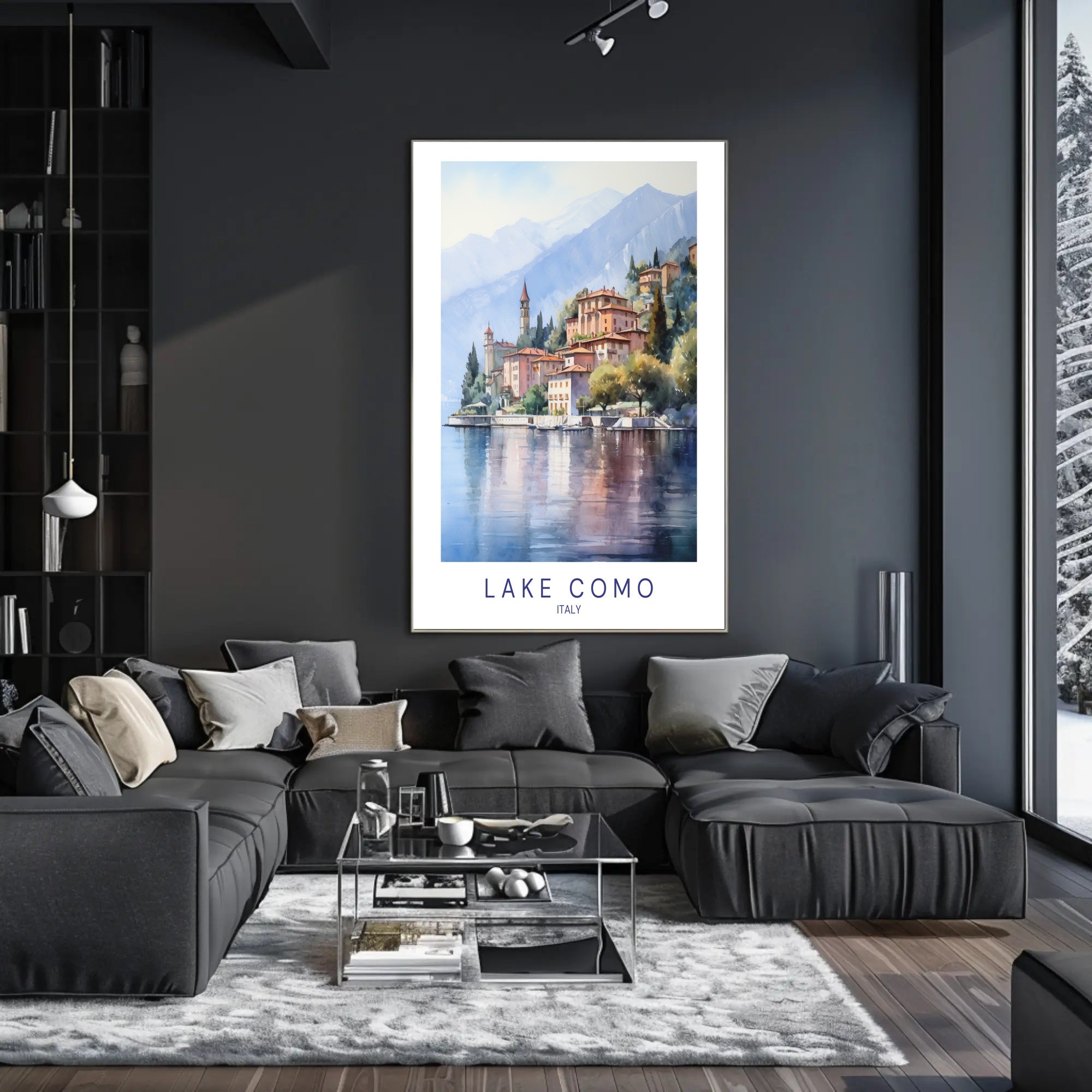 Lake Como Serene Escape Travel Poster PosterGoat