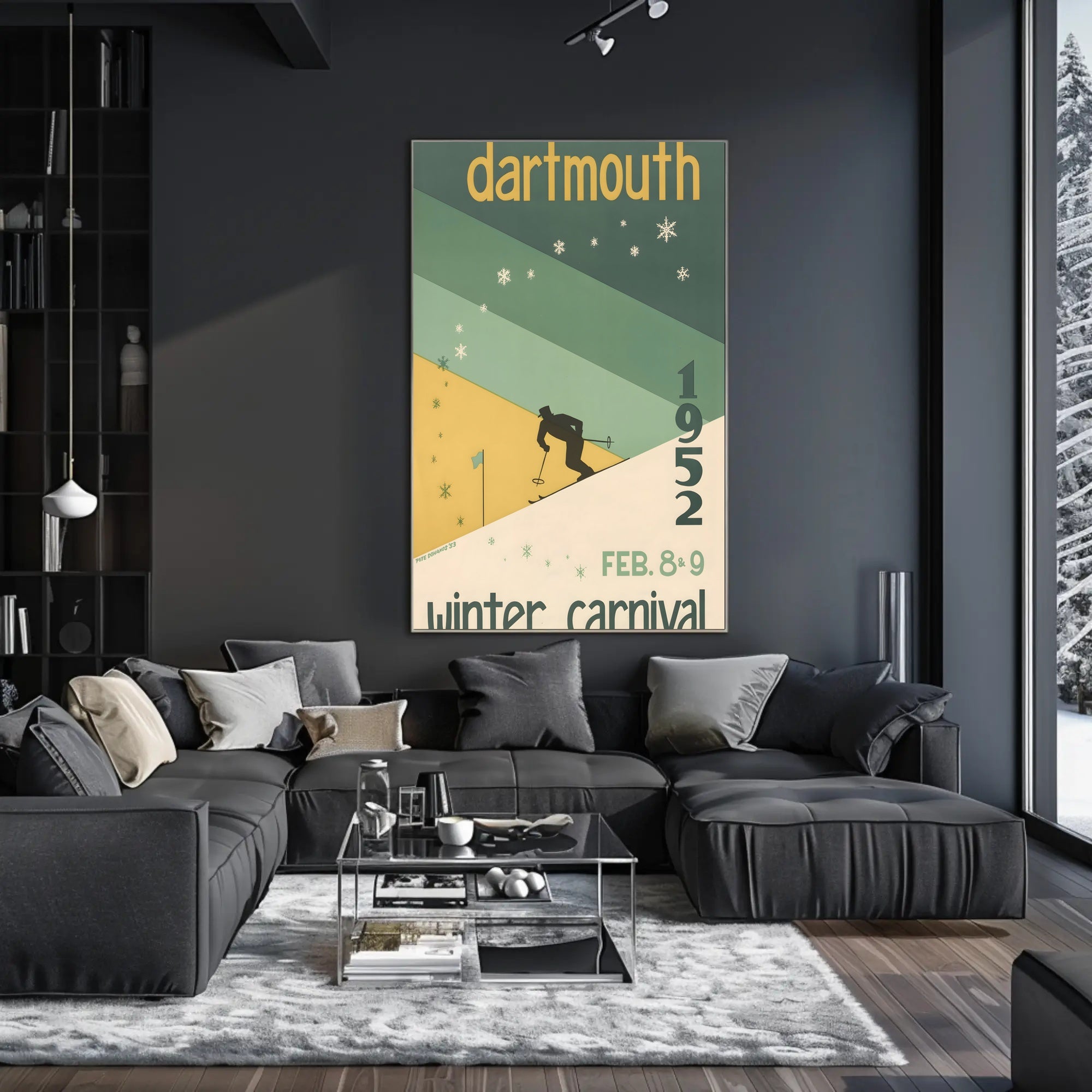 Dartmouth Winter Carnival 1952 Vintage Sports Poster PosterGoat