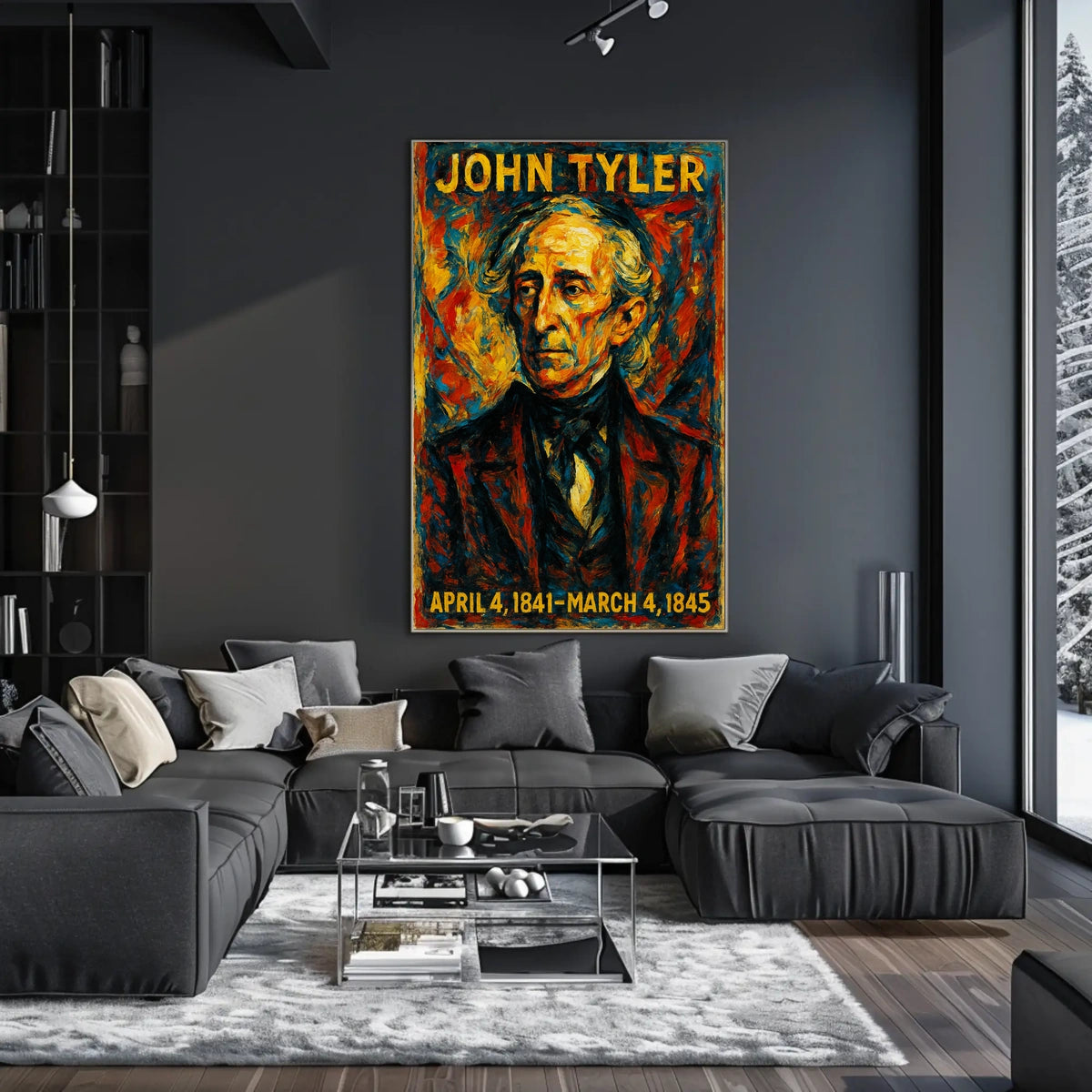 John Tyler 10th President of the United States Glitch Hop Art Poster