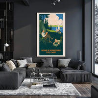 Vintage Serenity in Nature Outdoor Camping Travel Poster