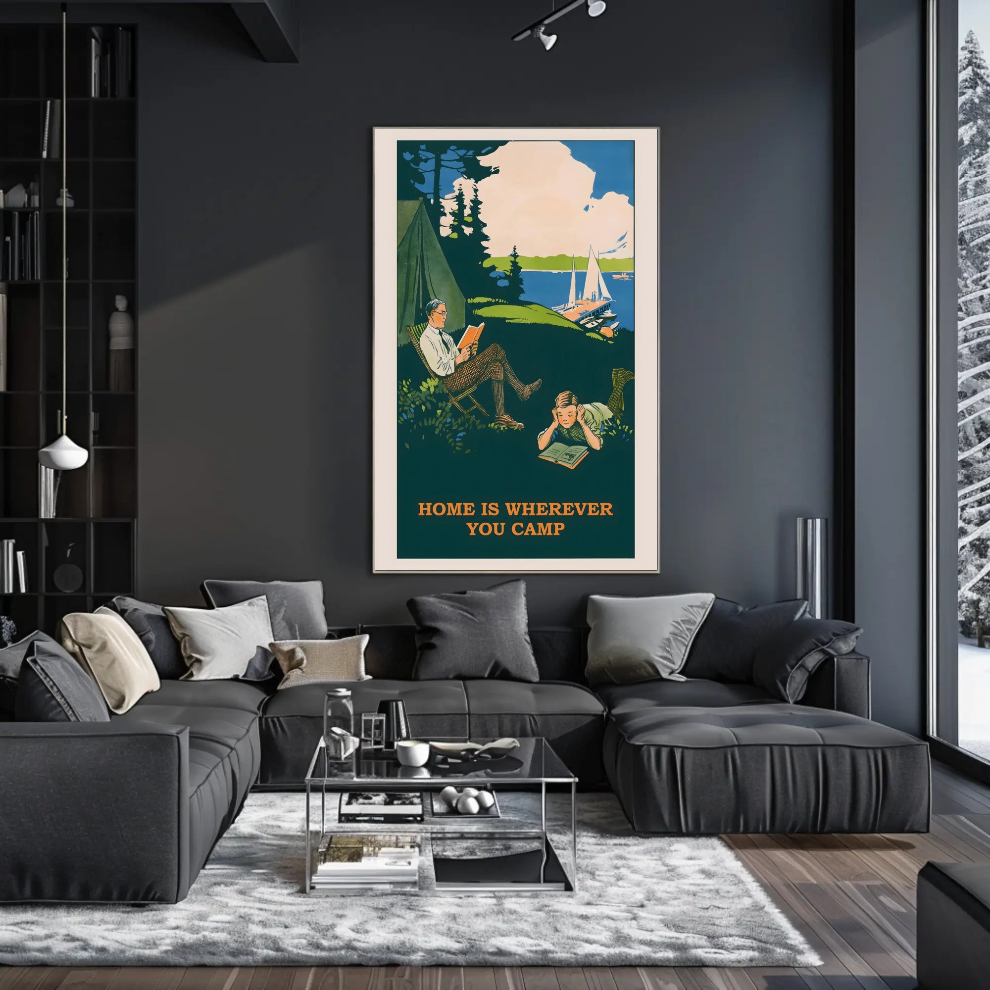 Vintage Serenity in Nature Outdoor Camping Travel Poster