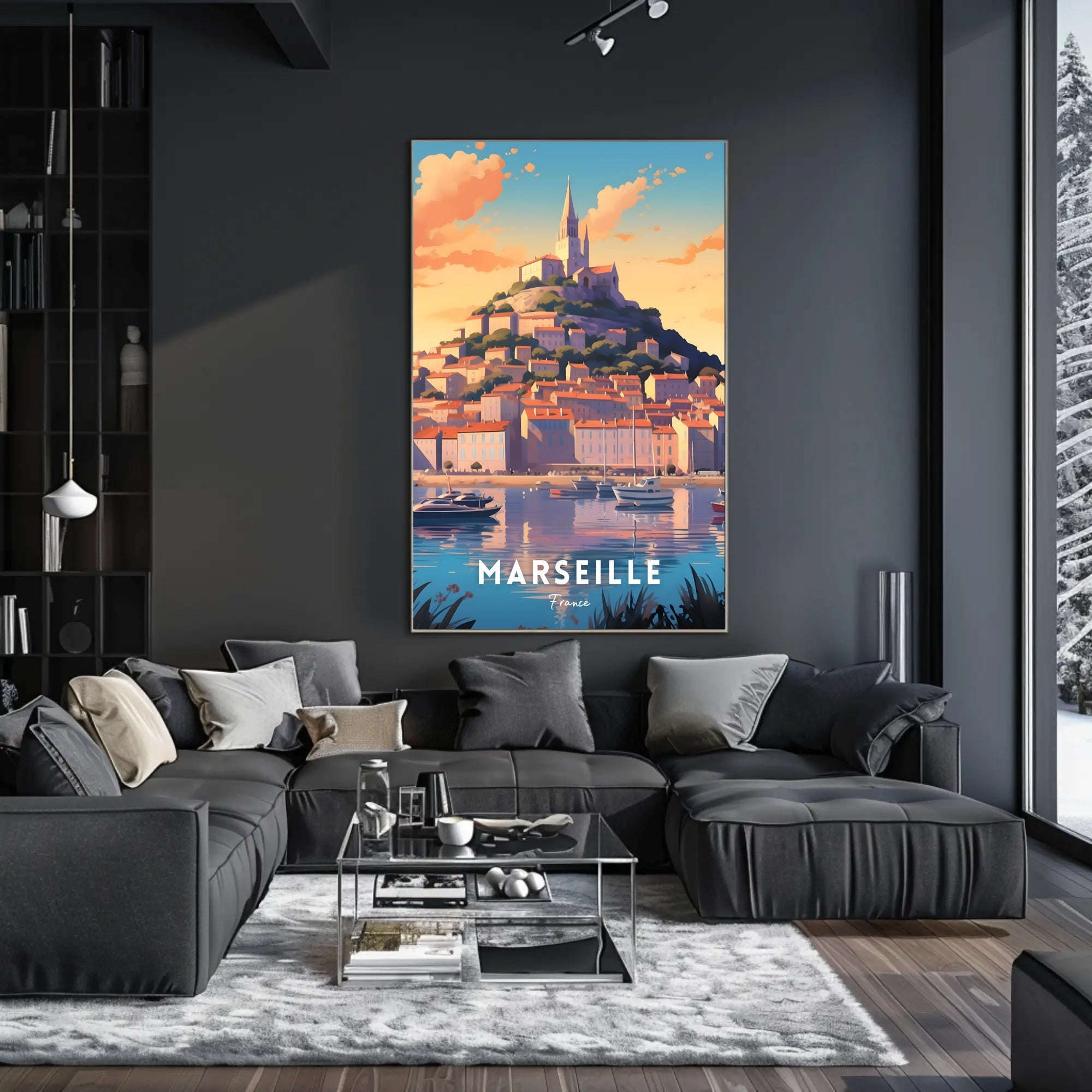 Marseille Notre-Dame de la Garde Travel Poster