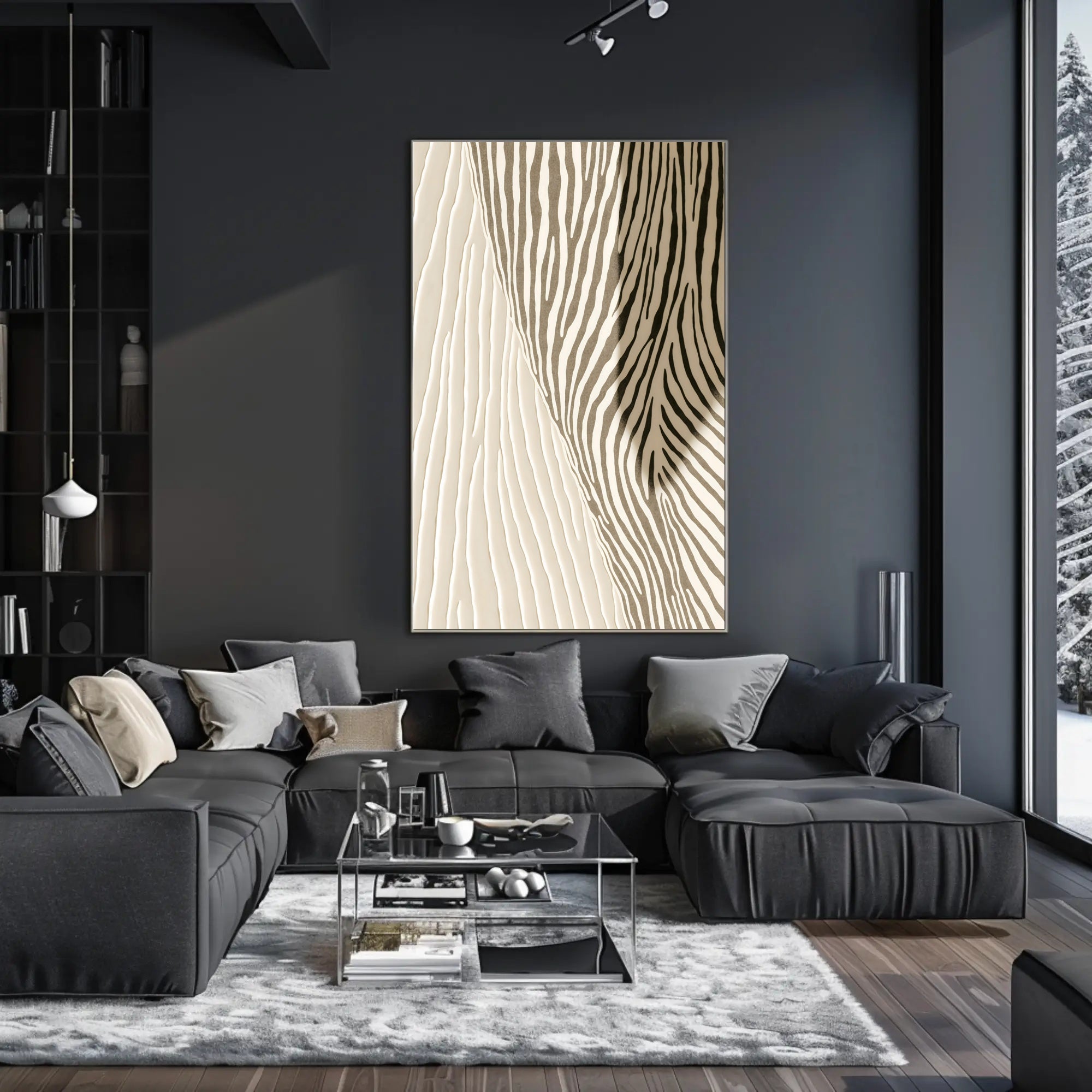 Zebra Stripe Illusion Poster