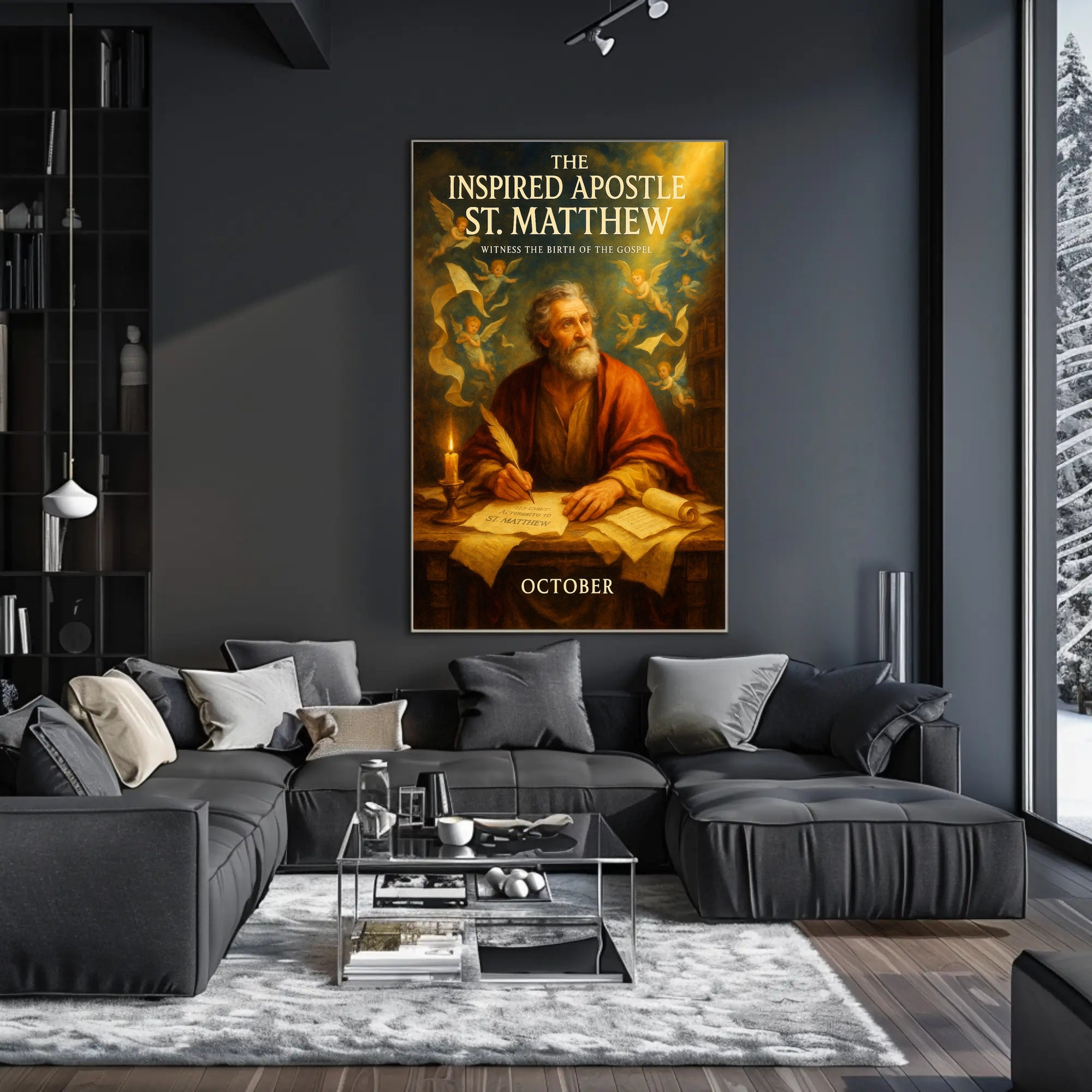 The Inspired Apostle St. Matthew Poster PosterGoat