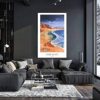 Namib Desert Night Sky Watercolor Travel Poster PosterGoat