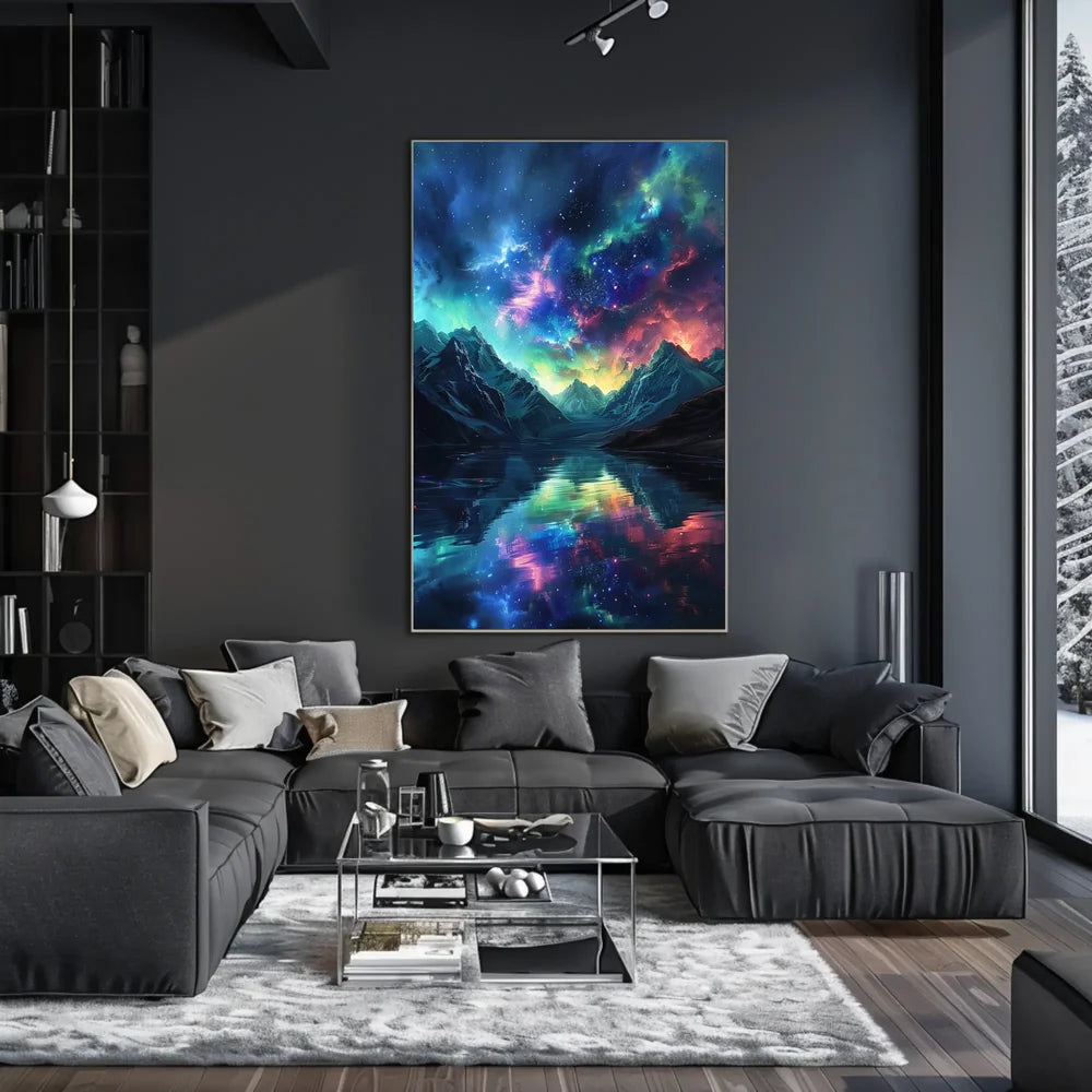 Cosmic Dreamscape: Surreal Starry Sky Art Poster