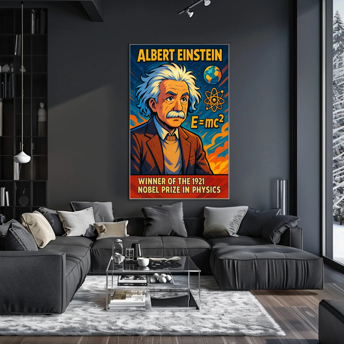 Albert Einstein Nobel Laureate Portrait Classic Scientific Decor Gift Inspiring Knowledge Science Lovers Poster