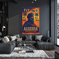 Travel to Algeria Retro Desert Adventure Travel Poster PosterGoat