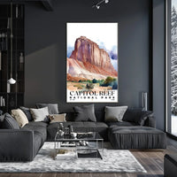 Capitol Reef Watercolor Wall Art Poster
