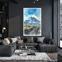 Mount Etna Illustration Poster PosterGoat