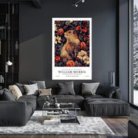 Artistic Marmot Floral Pattern: Abstract or Artistic Poster