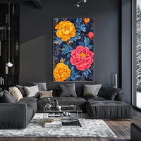 Vivid Floral Elegance Art Print - Abstract or Artistic Poster