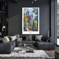 Alsace Castle in Autumn Poster PosterGoat