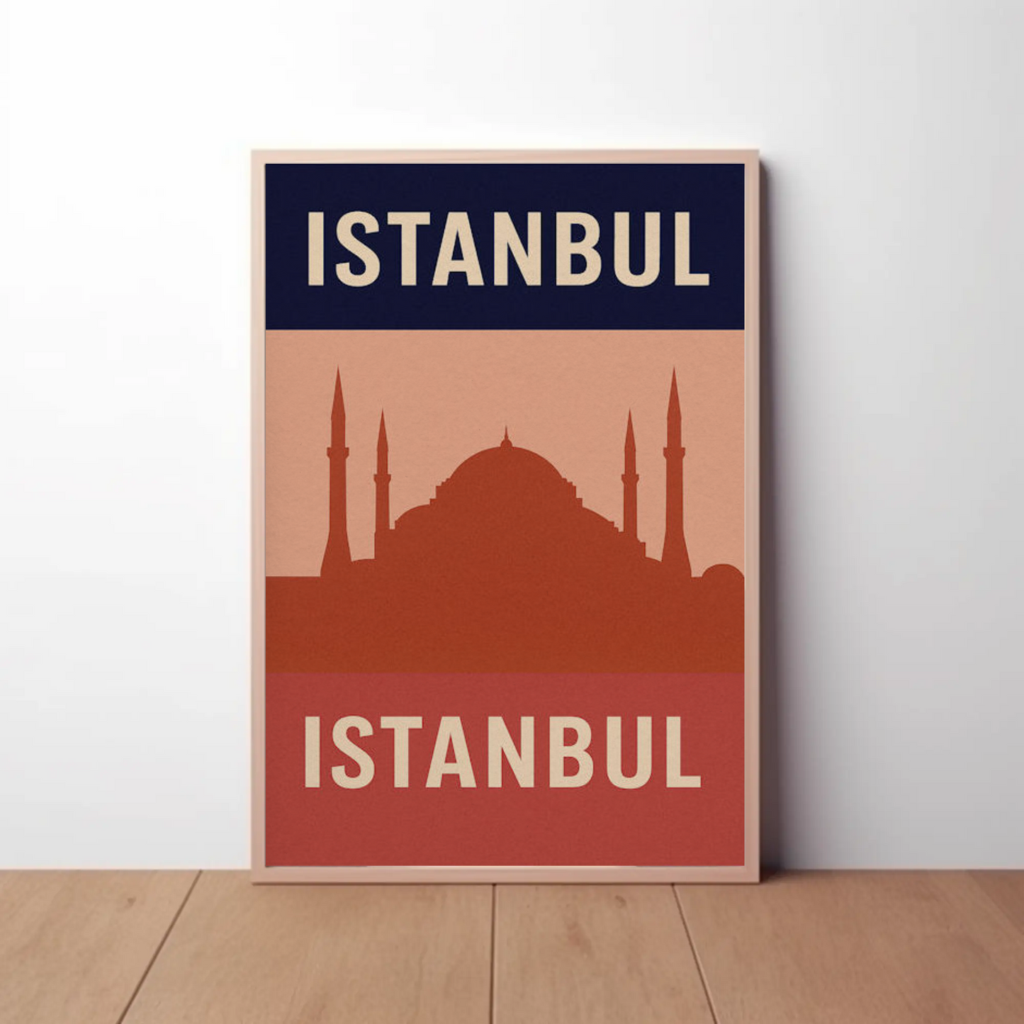 Istanbul Turkey Mosque Silhouette Minimal Poster