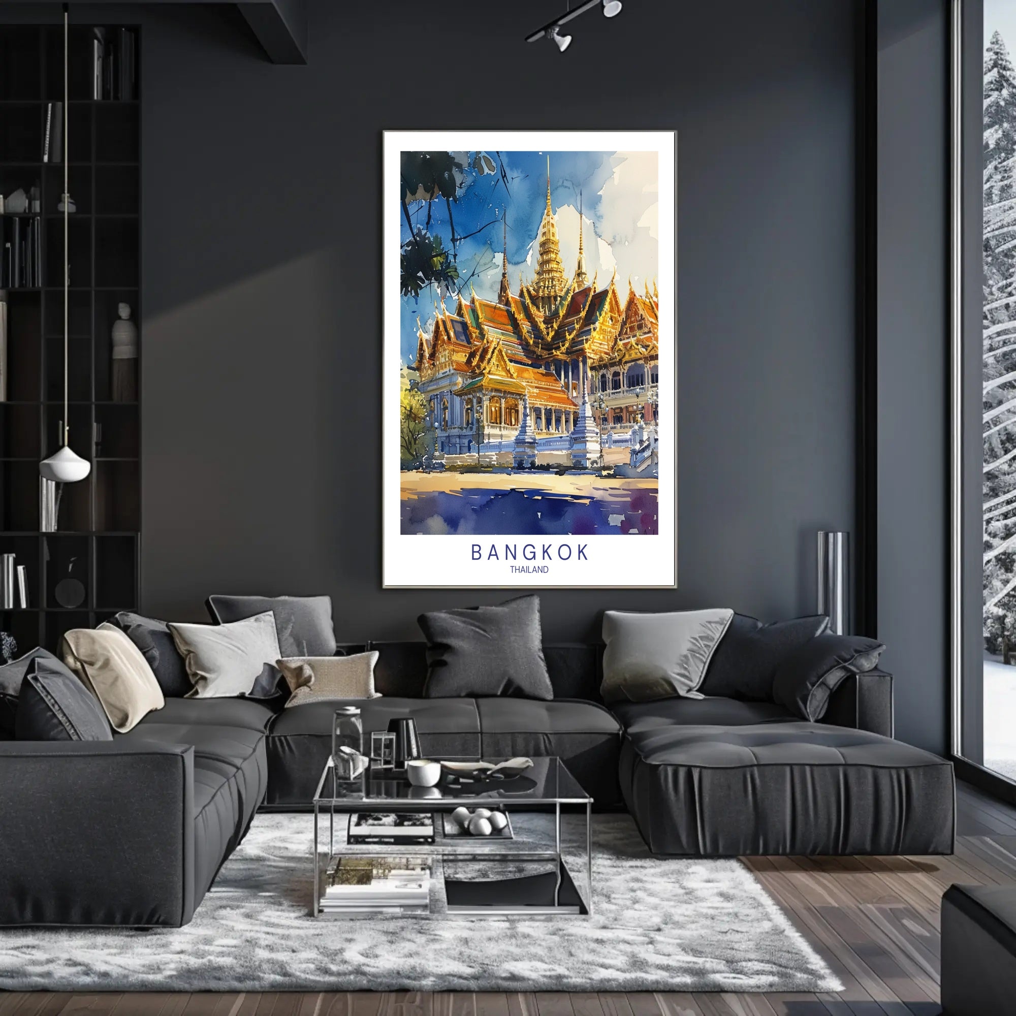 Bangkok's Architectural Splendor Poster PosterGoat