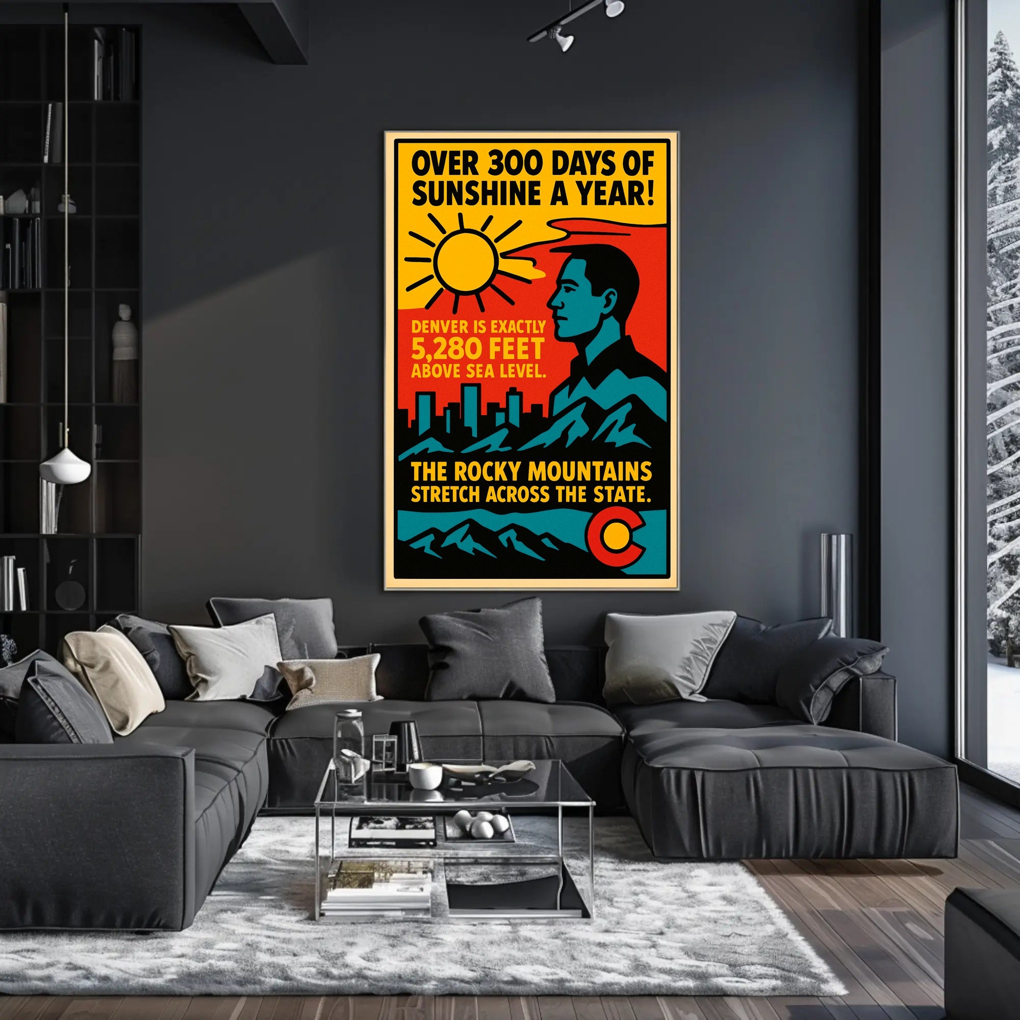 Colorado Sunshine and Elevation Poster