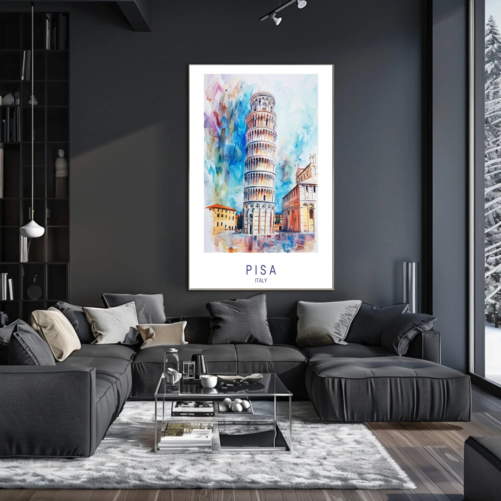 Leaning Tower of Pisa Art Travel Poster PosterGoat