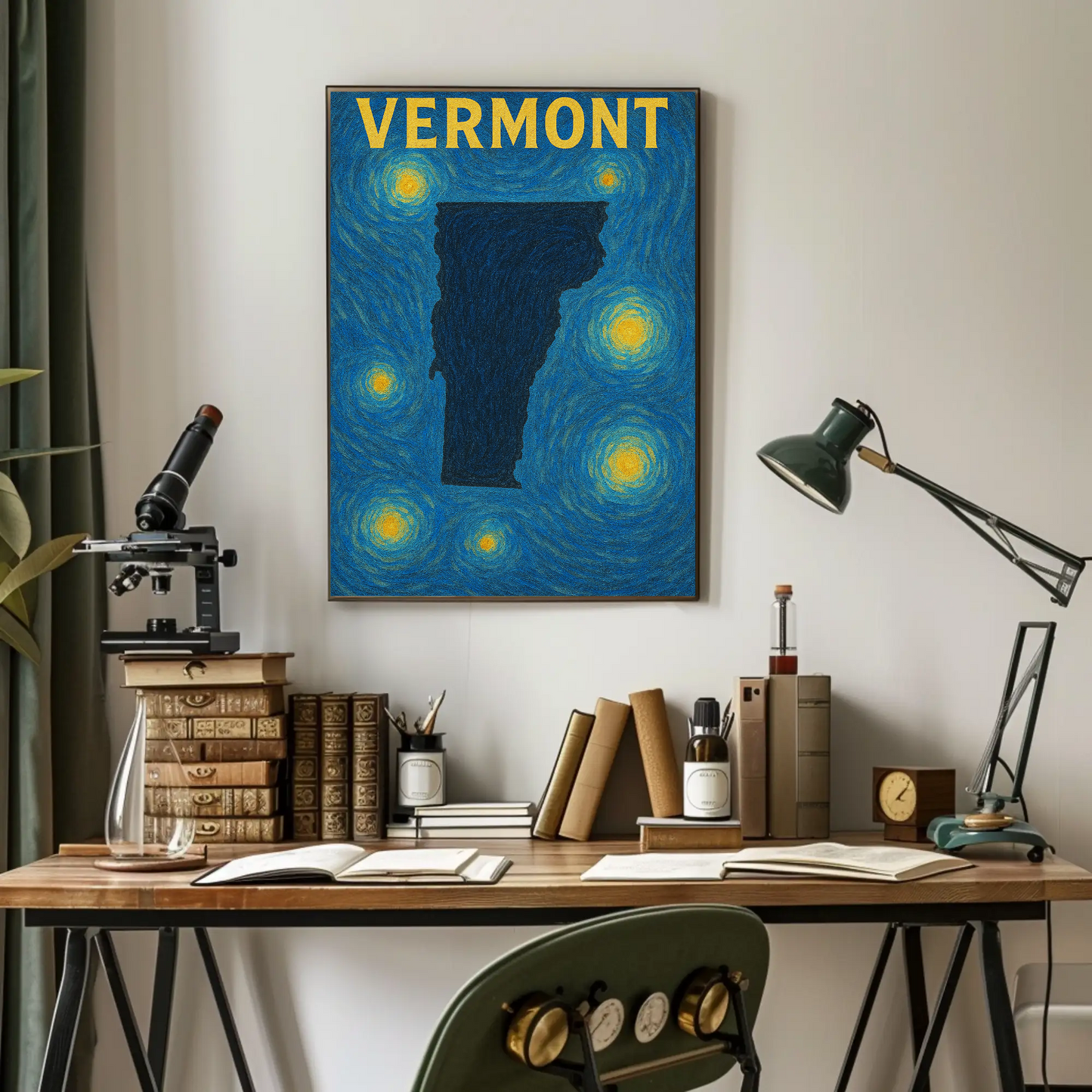 Vermont Starry Night Poster