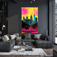 Philadelphia in Vibrant Colors Poster PosterGoat