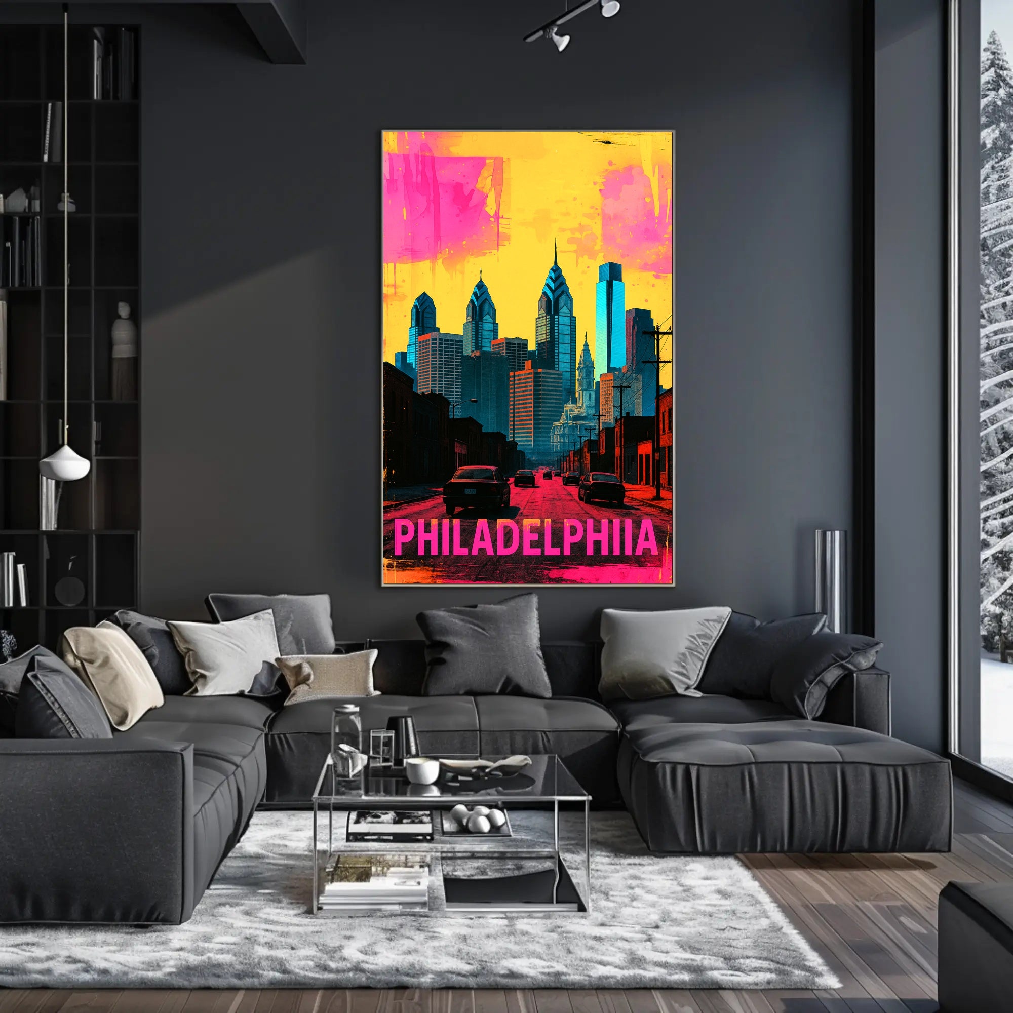 Philadelphia in Vibrant Colors Poster PosterGoat