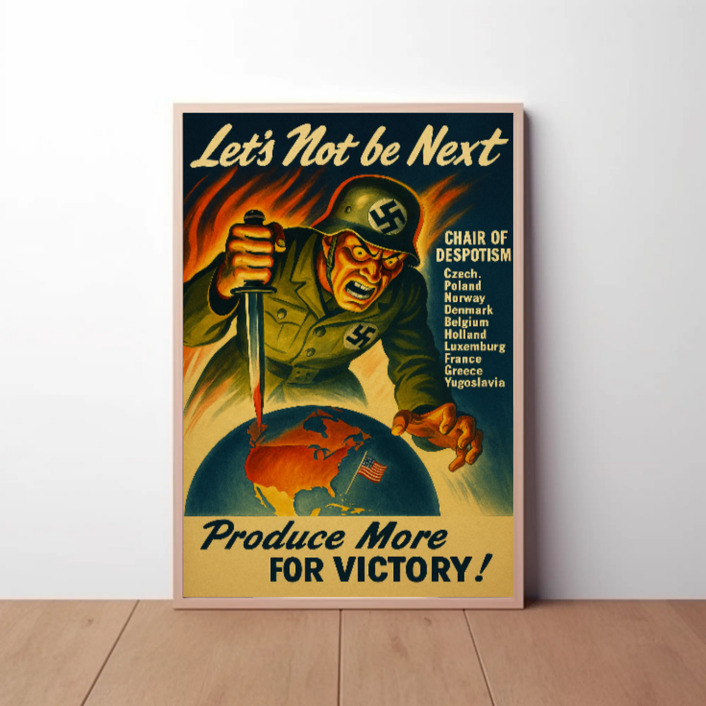 Let's Not Be Next WWII Propaganda Poster