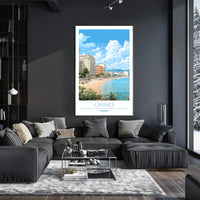 Scenic Beachfront of Cannes Poster