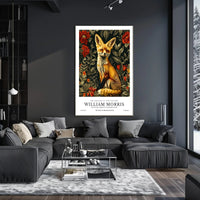 Artistic Fox with Floral Patterns: Abstract or Artistic Poster