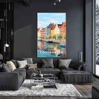 Copenhagen Nyhavn Waterfront Scene Urban or Cityscape Poster