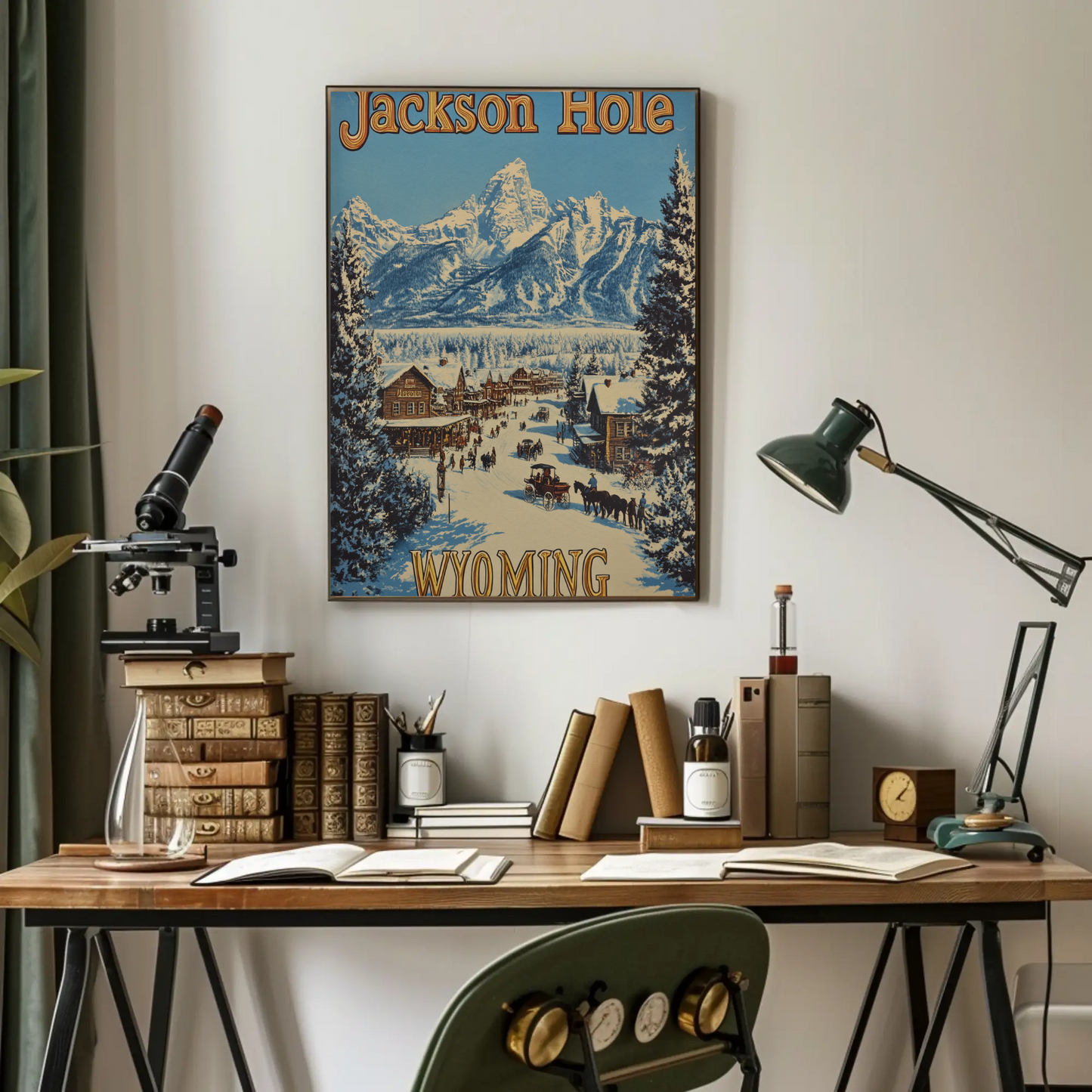 Jackson Hole Wyoming Vintage Poster - Wild West