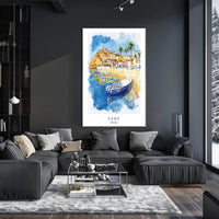 Cabo Watercolor Scenic View Travel Poster PosterGoat