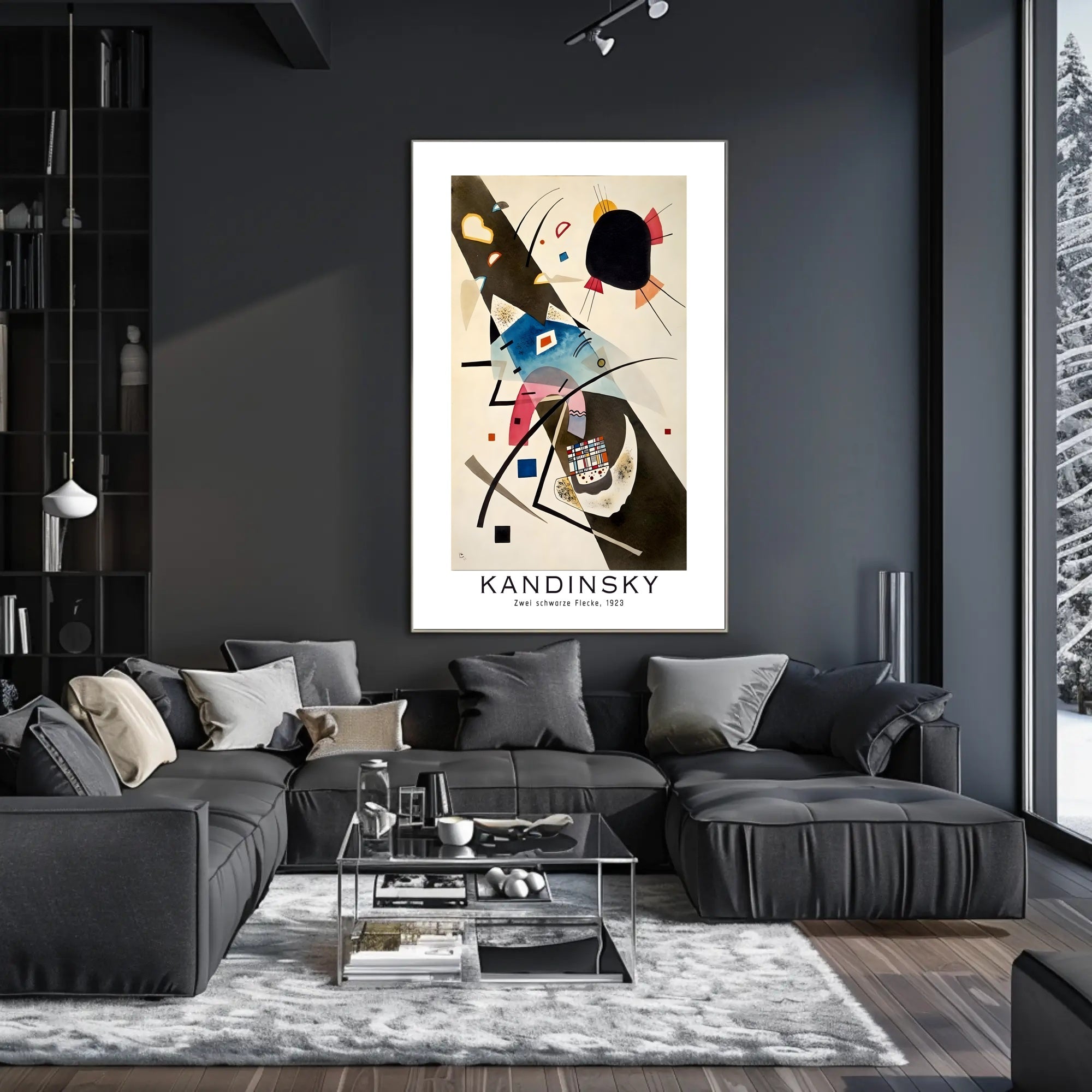 Kandinsky Zwei schwarze Flecke 1923 Poster