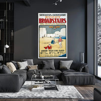 Vintage Broadstairs Seaside Travel Poster for Family Holidays PosterGoat