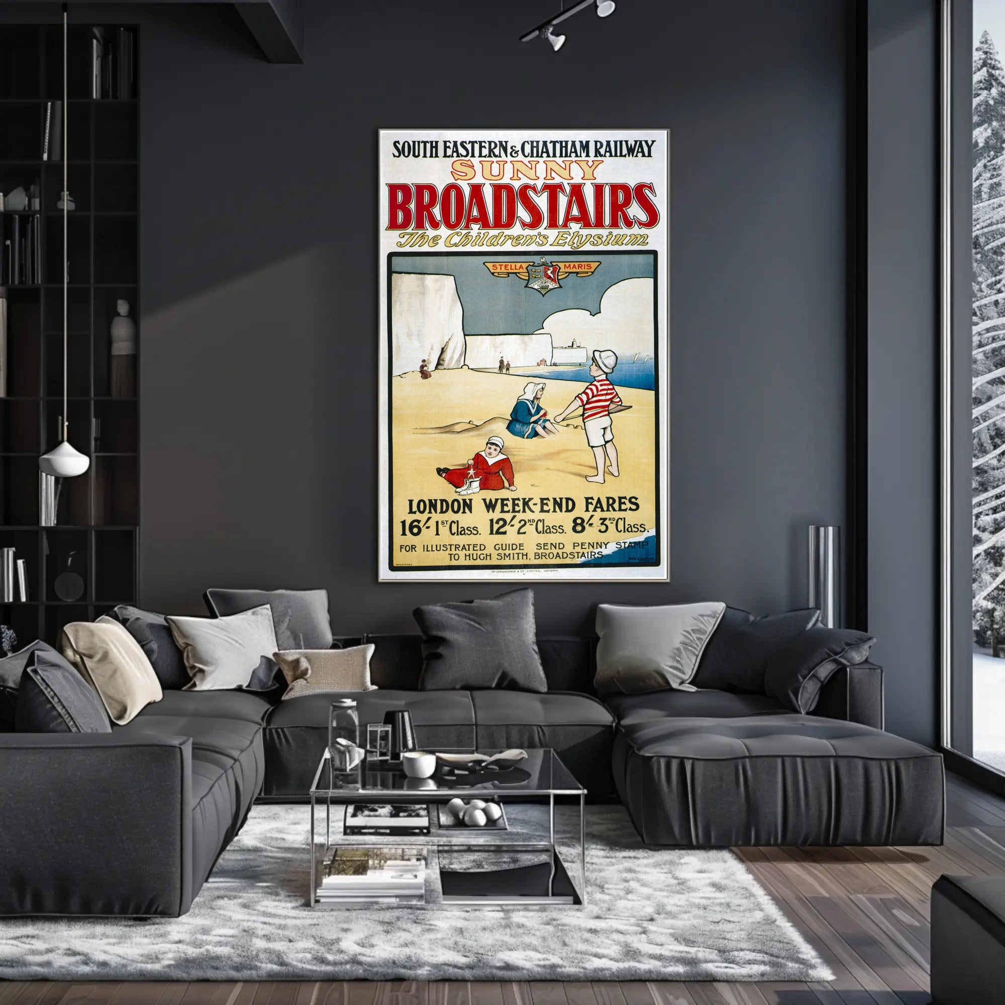 Vintage Broadstairs Seaside Travel Poster for Family Holidays PosterGoat