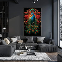 Majestic Peacock In Bloom Poster