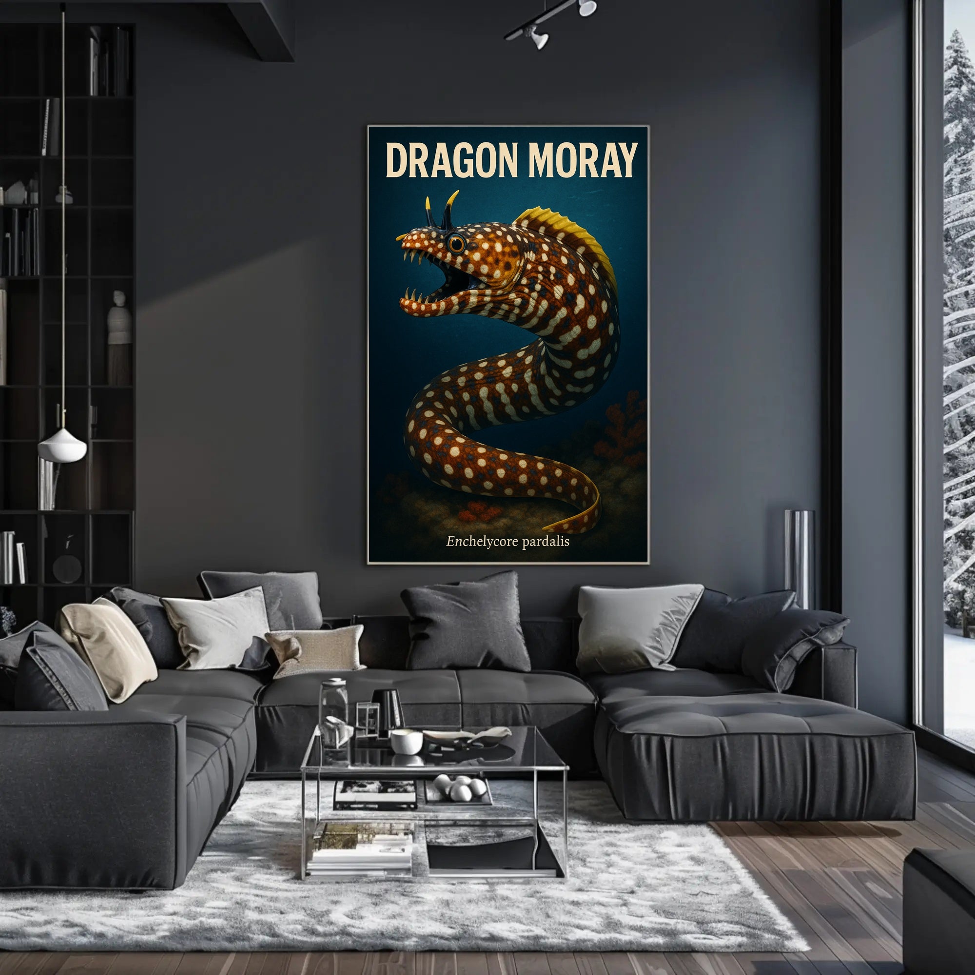 Dragon MorayEnchelycore pardalis Poster PosterGoat