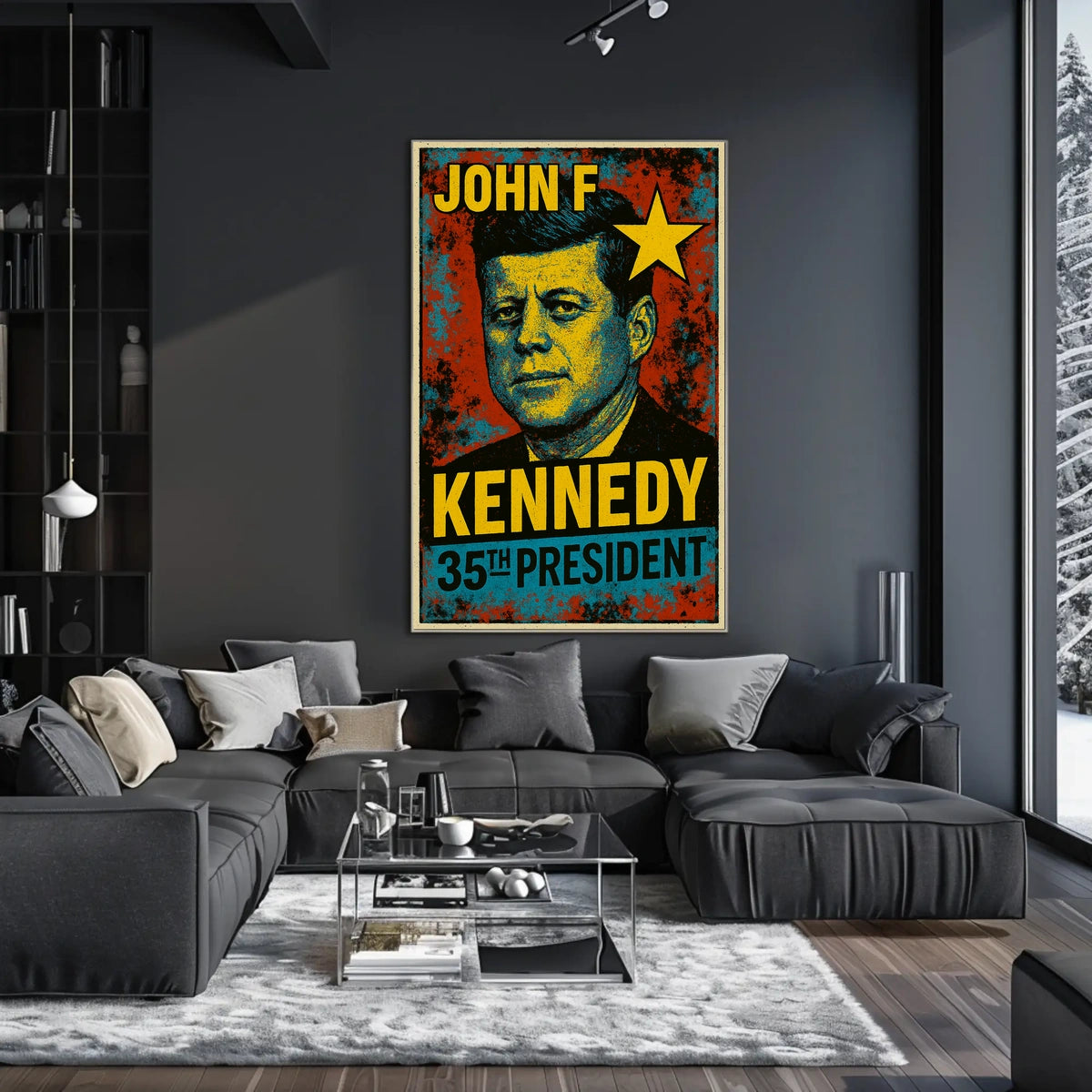 John F. Kennedy 35th President of the United States Graffiti Pop Art Poster