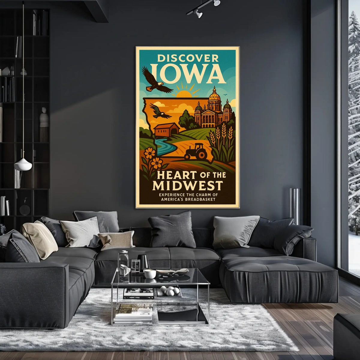 Discover Iowa Heart of the Midwest Poster