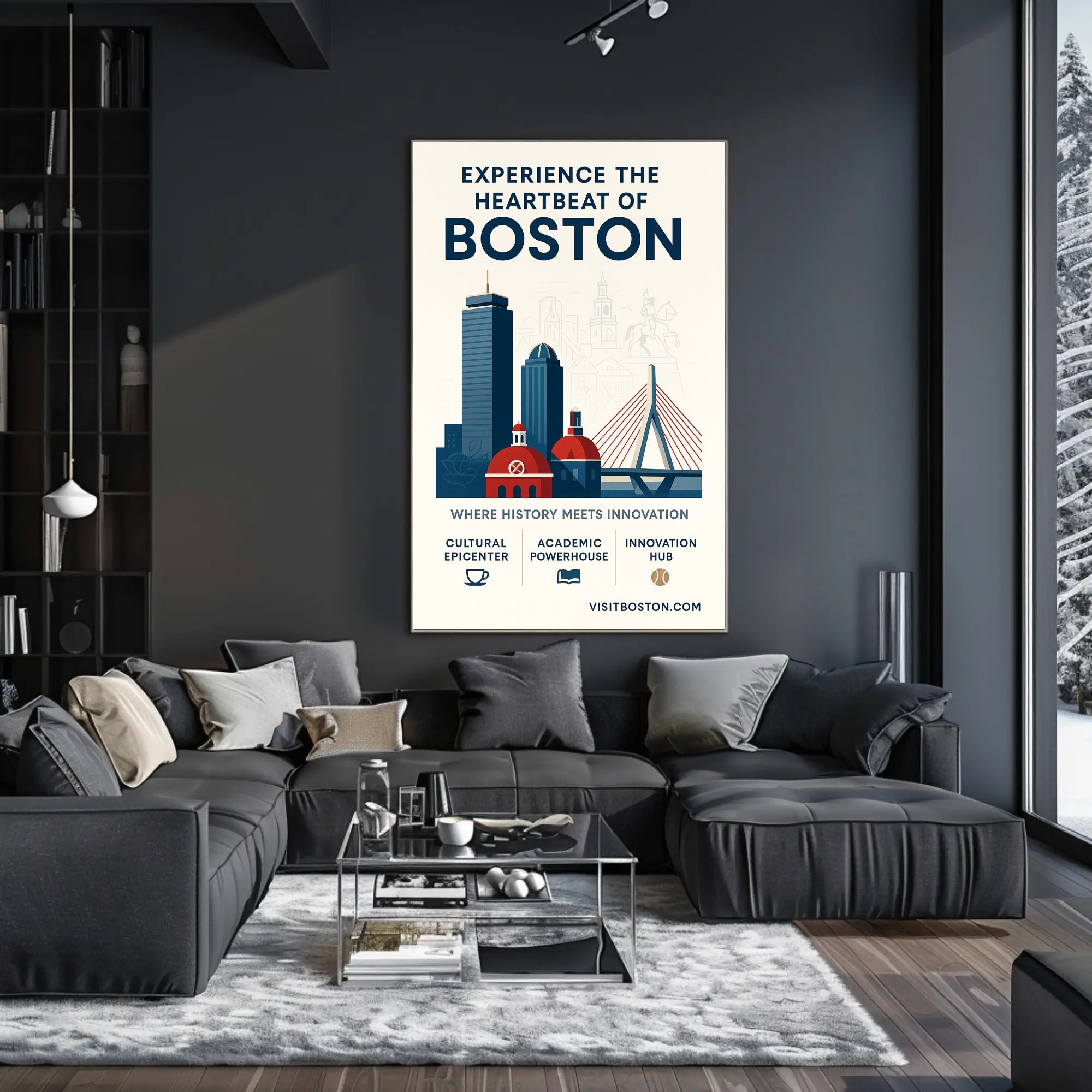 Experience the Heartbeat of Boston Poster PosterGoat